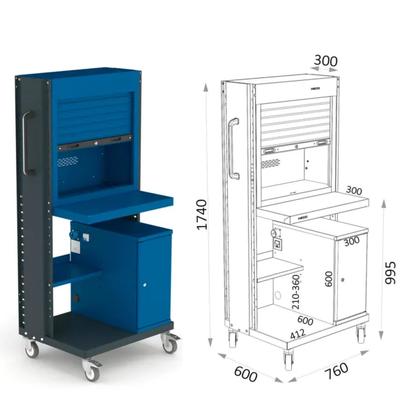 Armario industrial para PC Serie 103-2P