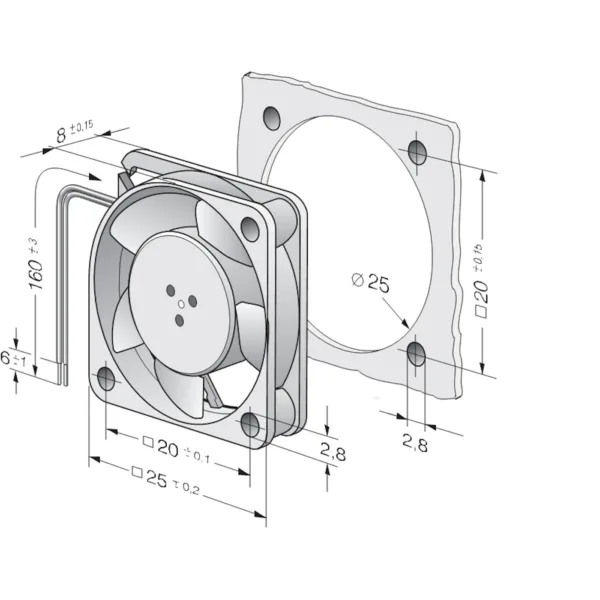 ventilador compacto 255h